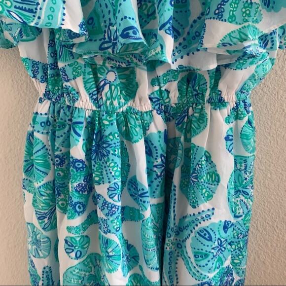 Lilly Pulitzer Sand Dollar Starfish Ocean Theme Dress Green Blue Small - Picture 5 of 13